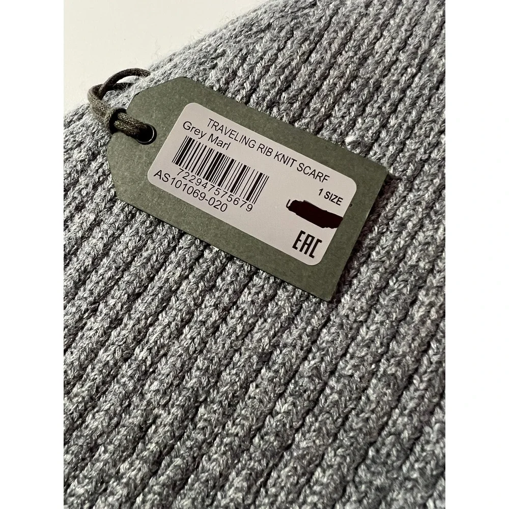 ALLSAINTS Gray Rib Mix Knit Scarf  72